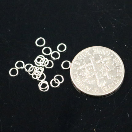 3mm THIN Jump Rings, 200 Silver Plated Jump Rings Jumprings Open 3x0.4mm 26 Gauge 26G Link Connector Jump Rings - ship from - 4x3mm