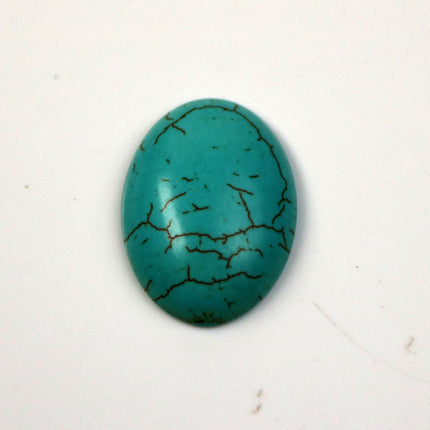 10 pcs 18x25mm Howlite Turquoise Oval Cabochon Pendant - 18x25mm 6mm thickness