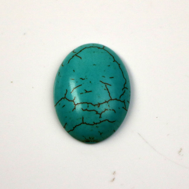 10 pcs 18x25mm Howlite Turquoise Oval Cabochon Pendant - 18x25mm 6mm thickness