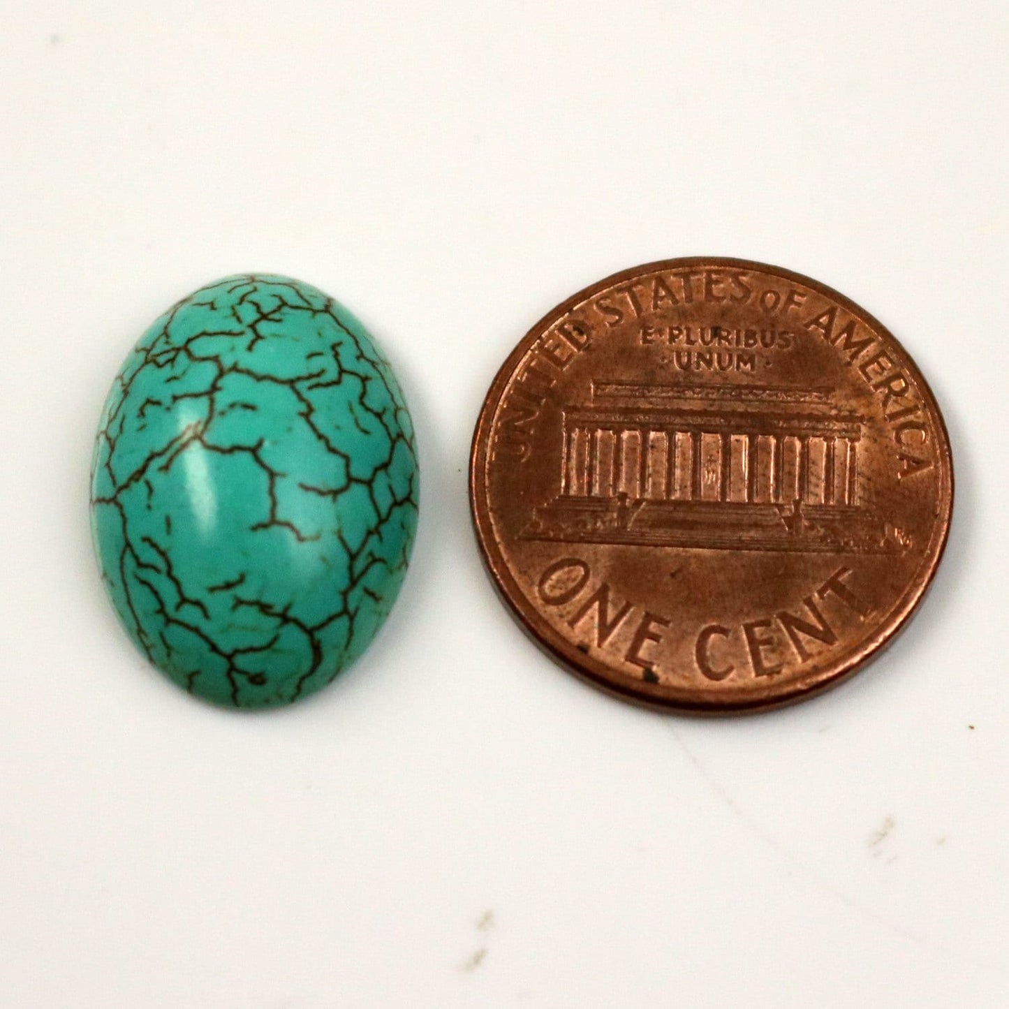 5 Sets 13x18mm Howlite Turquoise Oval Cabochon with Matching Antique Brass Bezel Pendant - 13x18mm 6mm thickness