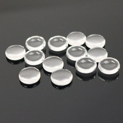 Pendant BEZELS with GLASS Magnifying Domes Cabochon - 5 sets 10 pcs  - 10mm 3/8 inch Antique Silver  Bezel and Circle Domed Glass Cabochon