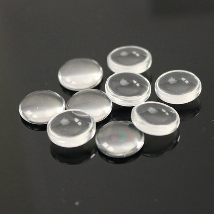 Pendant BEZELS with GLASS Magnifying Domes Cabochon - 5 sets 10 pcs  - 12mm 1/2 inch Antique Brass Bezel and Circle Domed Glass Cabochon