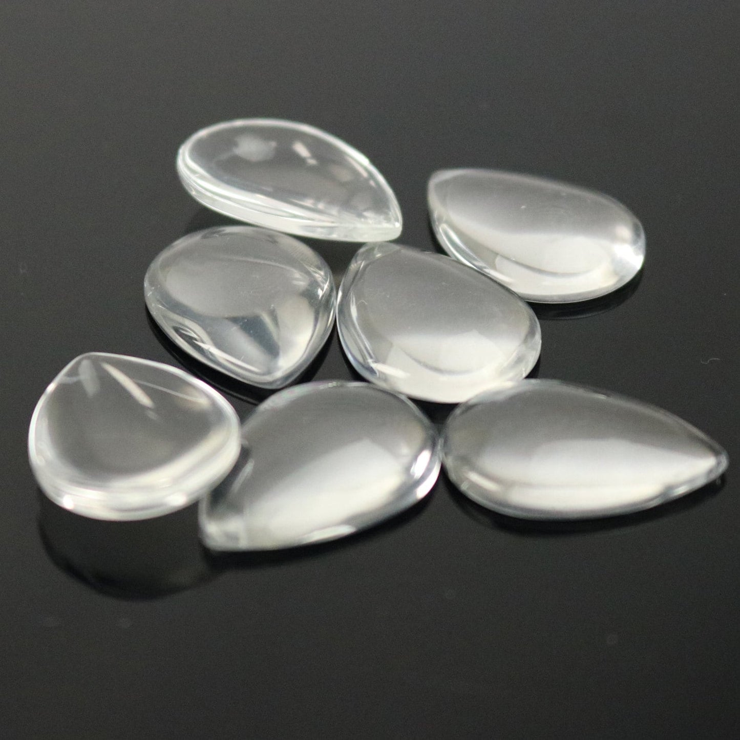 Pendant BEZELS without GLASS Magnifying Tear Drop Domes Cabochon - 5 pcs  - 18x25mm 3/4x1 inch Antique Brass Bezel and Glass Cabochon
