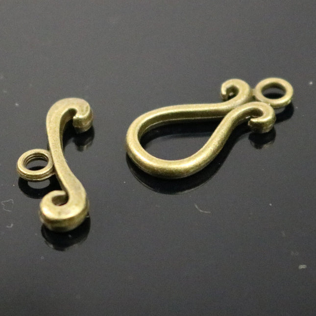 25 sets Baroque Style Toggle - Antique Brass Baroque Sturdy Toggle Clasps Necklace Clasp