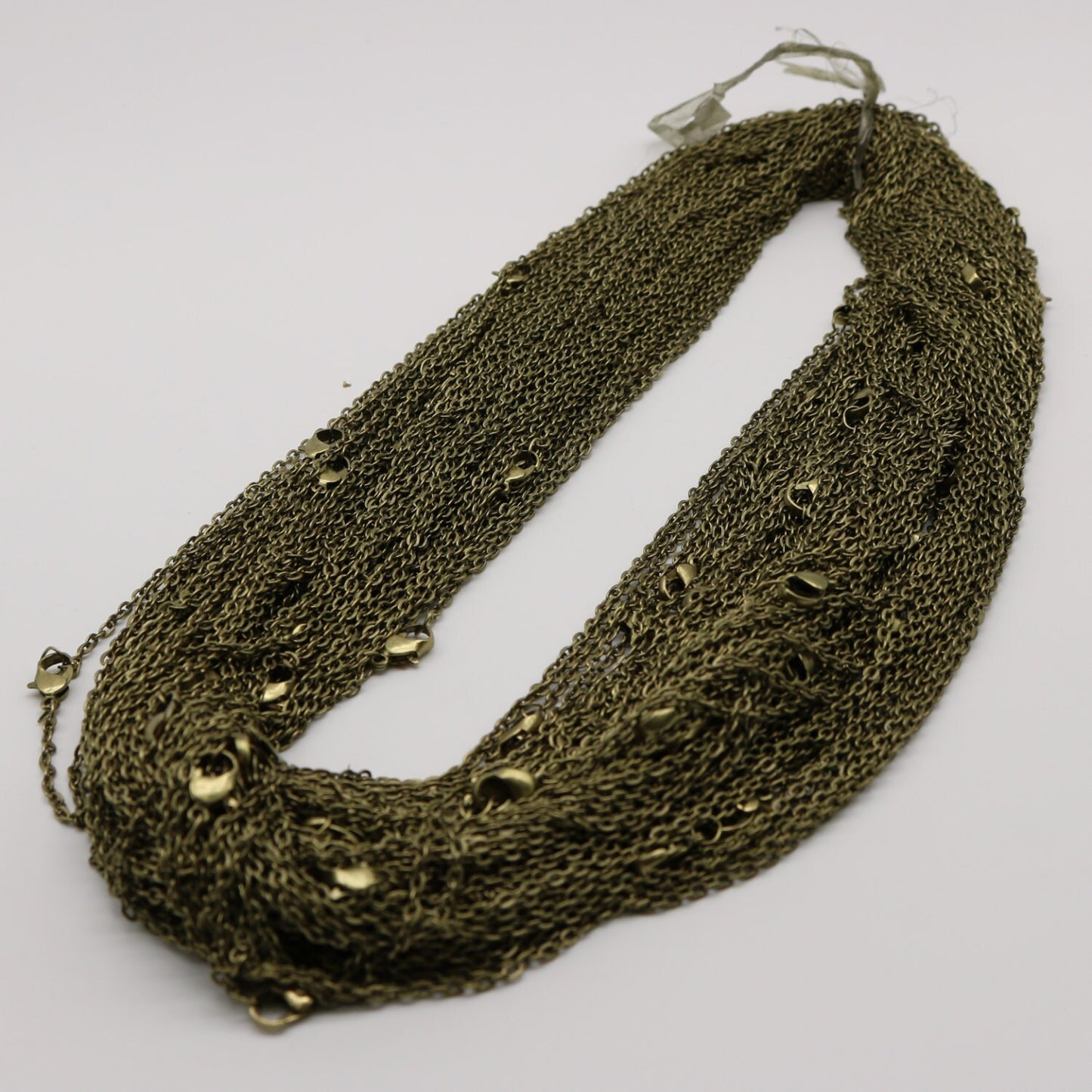 10 pcs of Ready to wear Flat Cable Chain Necklace 60cm (about 24inch) - Antique Brass, Bronze 3x2mm Flat Chain Necklace with Lobster Clasp