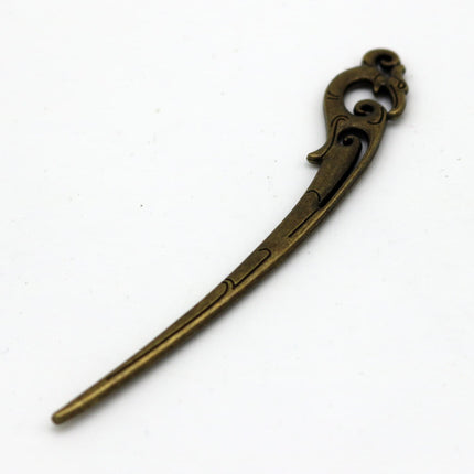 5 pcs of Alloy Bookmark with Loop - 93mmx15mm Antique Brass