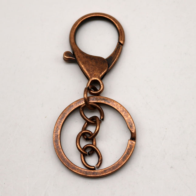 NEW New 5 pcs of Antique Copper HIGH Quality Premade Key Chain Key Fob  - 65x30mm 2.5 inch Long