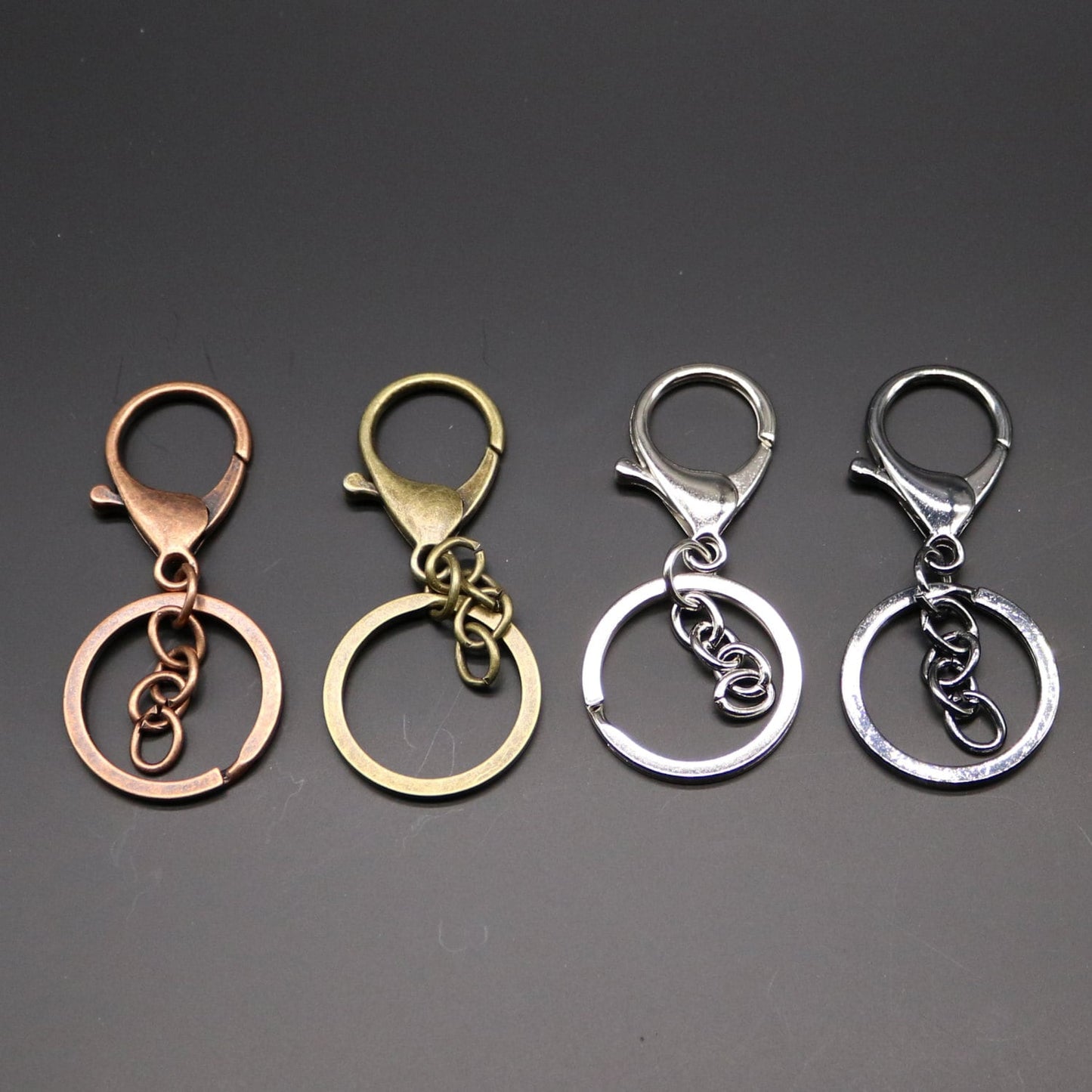 NEW New 5 pcs of Antique Copper HIGH Quality Premade Key Chain Key Fob  - 65x30mm 2.5 inch Long - ship from California USA