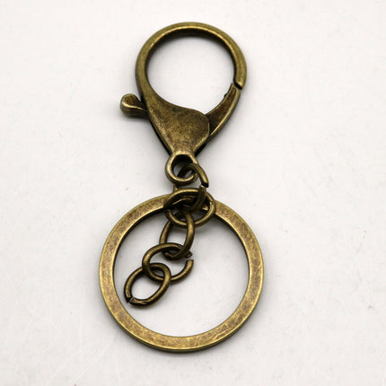 NEW New 5 pcs of Antique Brass HIGH Quality Premade Key Chain Keyring Key Fob  - 65x30mm 2.5 inch Long