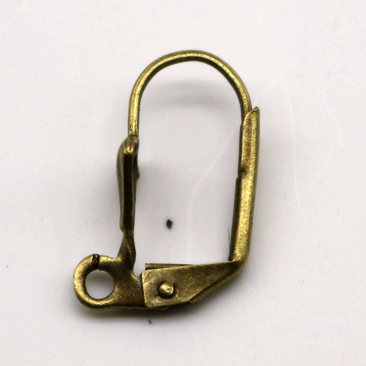 NEW 50 Antique Brass SHELL Up Leverback Earrings earwire - 19x14mm Brass Earring Lever Back - ELL14