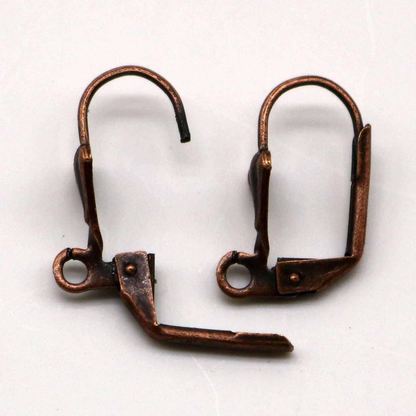 NEW 50 Antique Copper SHELL Up Leverback Earrings earwire - 19x14mm Brass Earring Lever Back - ELL14