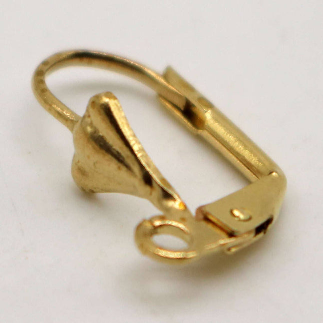 NEW 50 Raw Brass SHELL Up Leverback Earrings earwire - 19x14mm Brass Earring Lever Back - ELL14