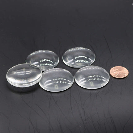 Pendant Big BEZELS Link w/GLASS Magnifying Domes Cabochon - 5 sets 10 pcs  - 35mm app. 1-3/8inch Antique Silver Bezel and Glass Cabochon