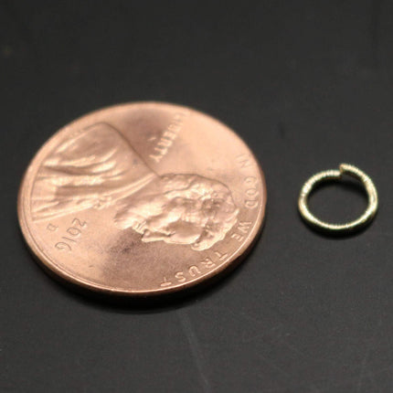 200 pcs of 6mm Thick Jump Rings - Pinky Gold (Champagne Gold) Jumpring 6x0.8mm 20 Gauge 20G Bulk Jumprings Open  - 8x6mm