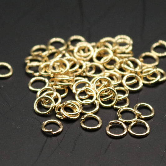 200 pcs of 5mm Thick Jump Rings - Pinky Gold (Champagne Gold) Jumpring 5x0.8mm 20 Gauge 20G Bulk Jumprings Open 8x5mm