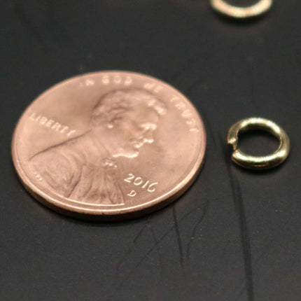 100 pcs of 6mm Thick Jump Rings - Pinky Gold (Champagne Gold) Jumpring 6x1.2mm 16 Gauge 16G Bulk Jumprings Open O Ring JR1206