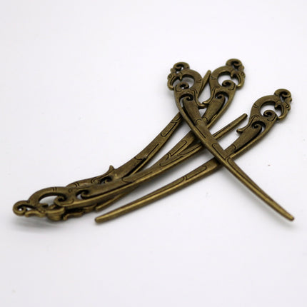 5 pcs of Alloy Bookmark with Loop - 93mmx15mm Antique Brass