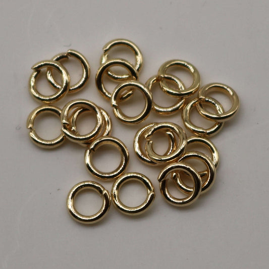 200 pcs of 5mm Thick Jump Rings - Pinky Gold (Champagne Gold) Jumpring 5x1.0mm 18 Gauge 18G Bulk Jumprings Open  10x5mm