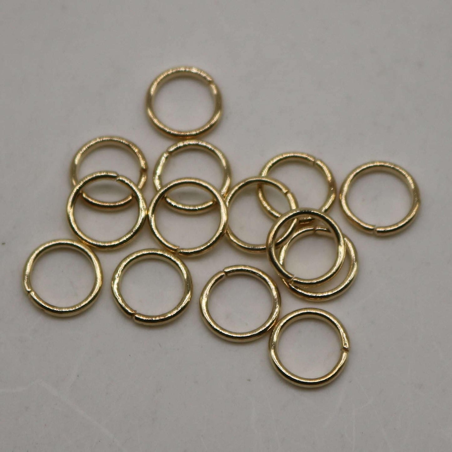 100 pcs of 10mm Thick Jump Rings - Pinky Gold (Champagne Gold) Jumpring 10x1.0mm 18 Gauge 18G Bulk Jumprings  10x10mm