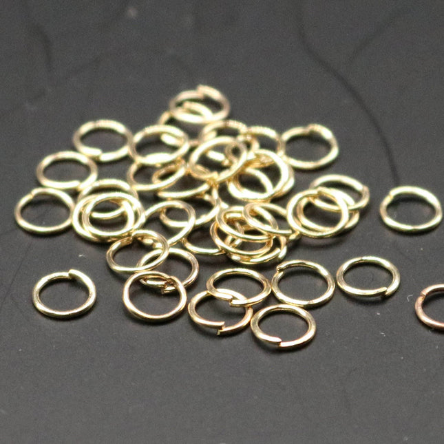 200 pcs of 5mm Thick Jump Rings - Pinky Gold (Champagne Gold) Jumpring 5x0.6mm 22 Gauge 22G Bulk Jumprings Open 8x5mm