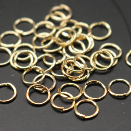200 pcs of 5mm Thick Jump Rings - Pinky Gold (Champagne Gold) Jumpring 5x0.6mm 22 Gauge 22G Bulk Jumprings Open 8x5mm