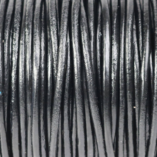 Wholesale Lot 30 feet Black Leather Cord - 3mm Genuine Leather Round Cord - USA Seller