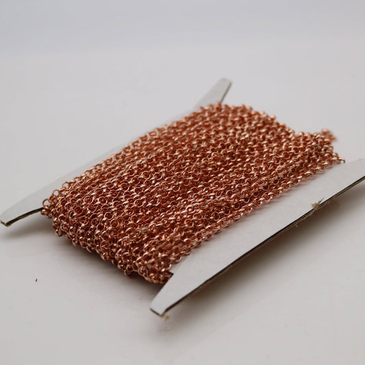 NEWnew 10 feet Copper Plated Rolo Chain bulk Chain, Copper SOLDERED Rolo Chain - 3.1mm Soldered Links - 31BL