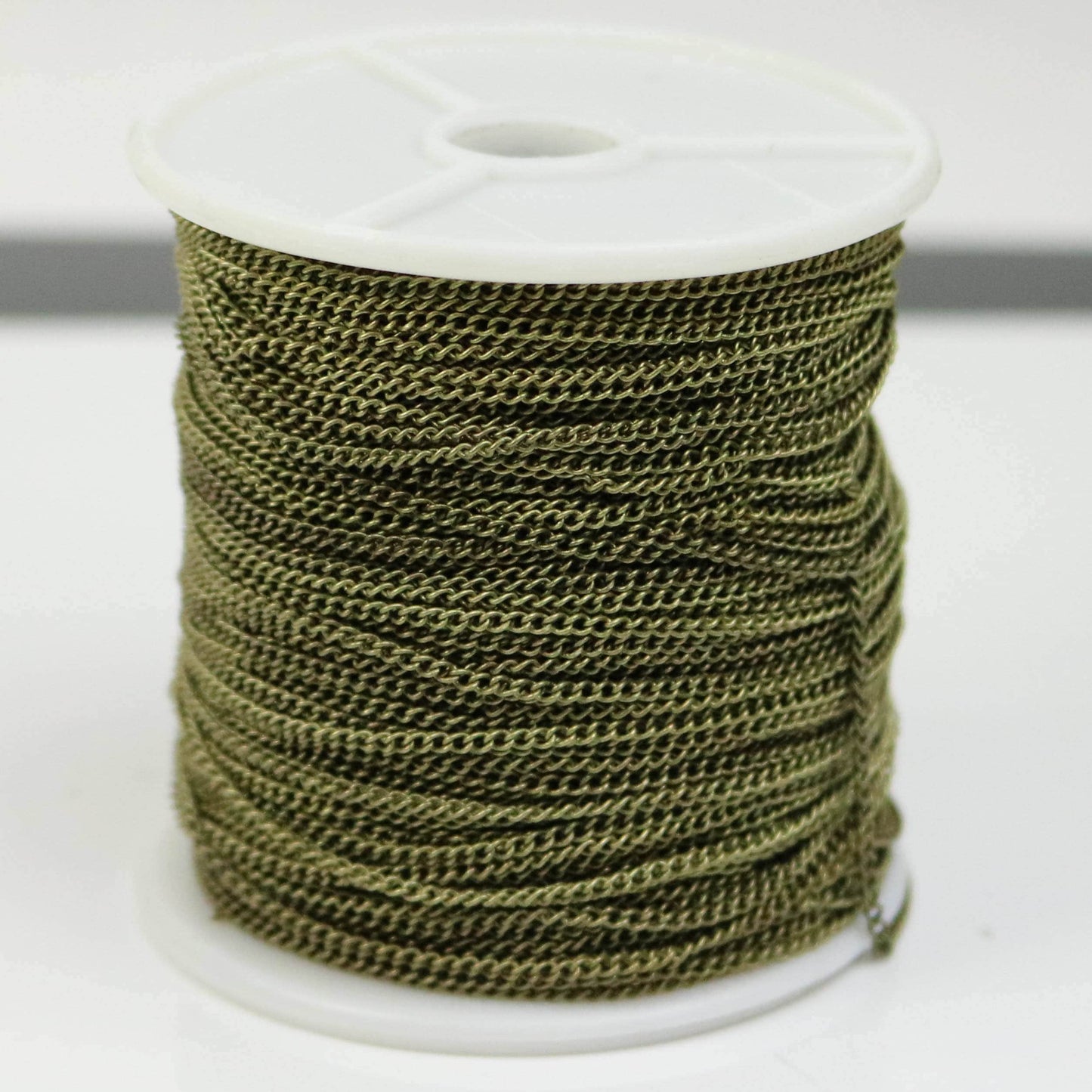 NEWnew 32 ft Antique Brass Bronze Solder LARGE Link Curb Chain VINTAGE Style  - 1.6mmx2.0mm SOLDERED Link - 1.6L