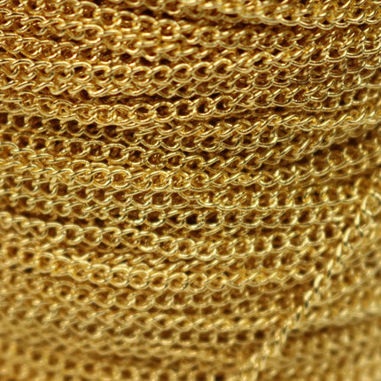 NEWnew 32 ft Gold Plated Solder LARGE Link Curb Chain  - 1.6mmx2.0mm SOLDERED Link - 1.6L