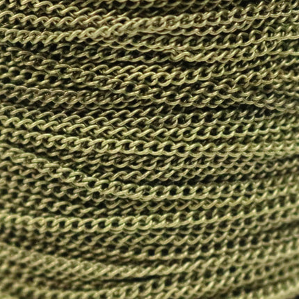 NEWnew 10 ft Antique Brass Bronze Solder 1.6mm LARGE Link Curb Chain VINTAGE Style  - 1.6mmx2.0mm SOLDERED Link - 1.6L