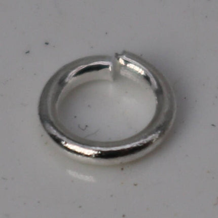 200 pcs of 5mm Jump Rings, Sterling Silver Plated Jump Rings Open 5mmx1.0mm 18 Gauge 18G  Link Connector Open Jump O Ring - 10x5mm