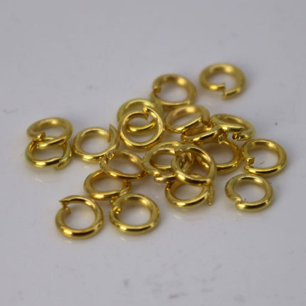 200 pcs of 5mm Jump Rings, Gold Plated Jump Rings Open 5mmx1.0mm 18 Gauge 18G  Link Connector Open Jump O Ring -  10x5mm