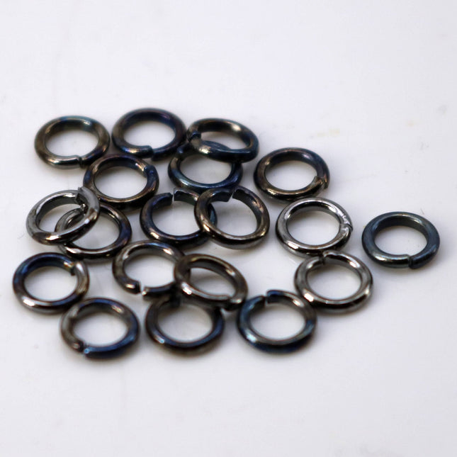 200 pcs of 5mm Jump Rings, Gunmetal Jump Rings Open 5mmx1.0mm 18 Gauge 18G  Link Connector Open Jump O Ring -  10x5mm