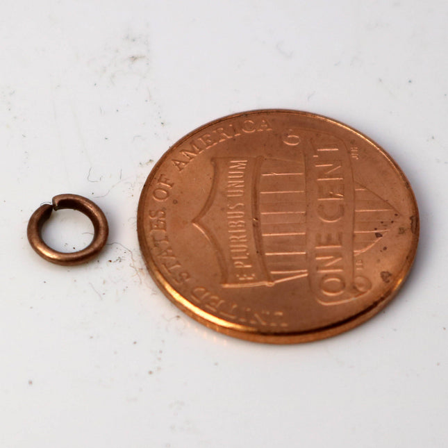 200 pcs of 5mm Jump Rings, Antique Copper Jump Rings Open 5mmx1.0mm 18 Gauge 18G  Link Connector Open Jump O Ring -  10x5mm