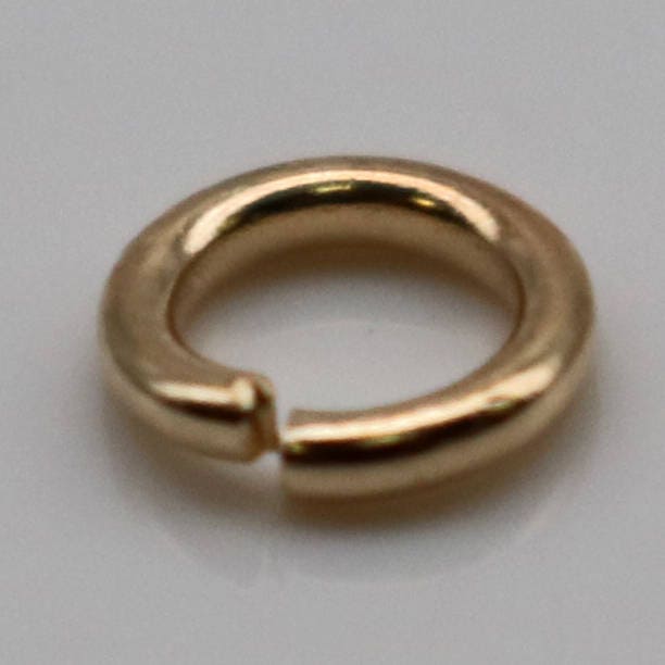 200 pcs of 5mm Jump Rings, Pinky Gold Champagne Gold Plated Jump Rings Open 5mmx1.0mm 18 Gauge 18G  Link Connector Open Jump  10x5mm