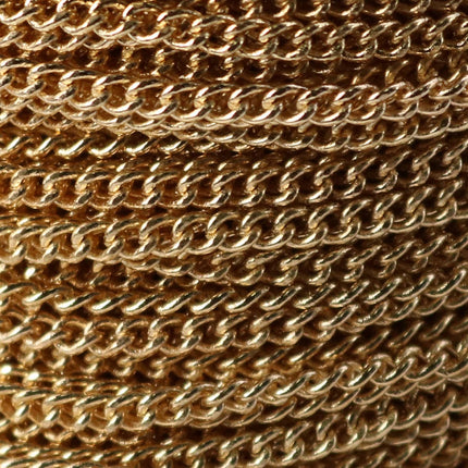 32 ft Champagne Gold (Pinky Gold) Plated SOLDERED FACET sturdy Chunky - 2.7mm width Solder link - with Free Jumpring (50pcs) - 27CURB