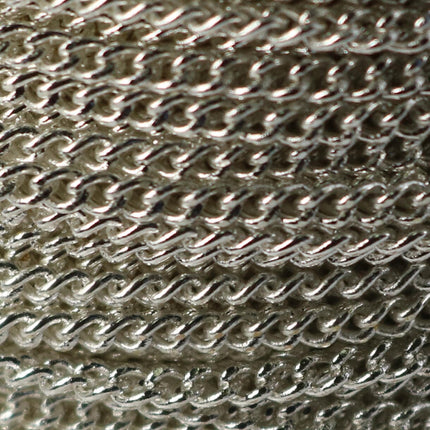 100 ft Sterling Silver Plated SOLDERED FACET sturdy Chunky Curb Chain - 2.7mm width Solder link  2.7F