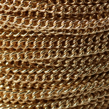 10 ft Champagne Gold (Pinky Gold) Plated SOLDERED FACET sturdy Chunky - 2.7mm width Solder link - with Free Jumpring (10pcs) - 27CURB