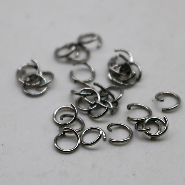 Jump RINGS 100 pcs of STAINLESS Steel Jump Rings Link Surgical Jumprings 4mm 24G 24 Gauge 0.5mm Bracelet Wholesale Jump Rings Bulk Jumprings