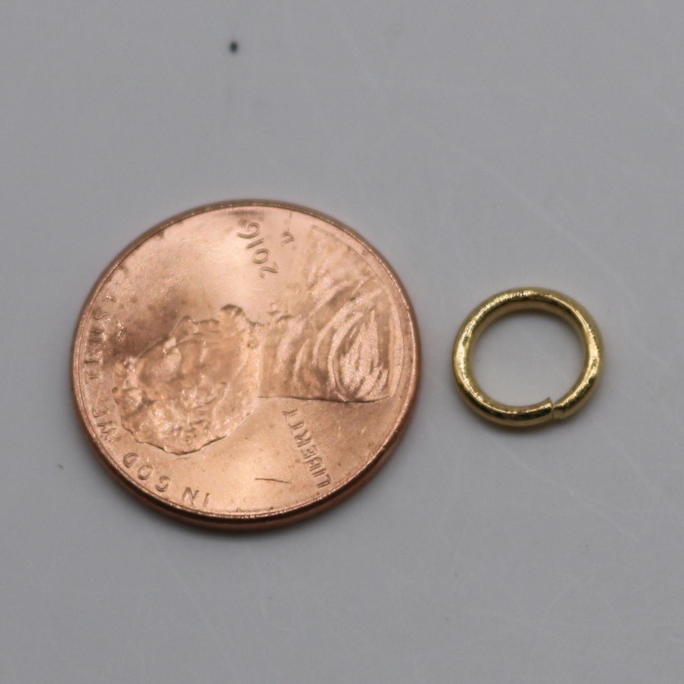 8mm Jump Rings, 100 Pinky Gold / Champagne Gold  Jump Rings Open 8x1.2mm 16 Gauge 16G Link Connector Open Jump Rings O Ring 12x8mm