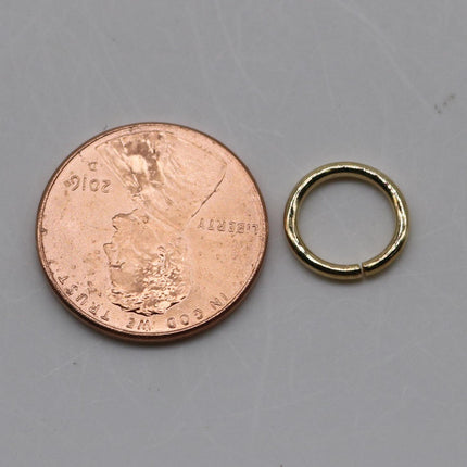 10mm Jump Rings, 50 Pinky Gold / Champagne Gold Jump Rings Open 10x1.2mm 16 Gauge 16G Link Connector Open Jump Rings O Ring 12x10mm