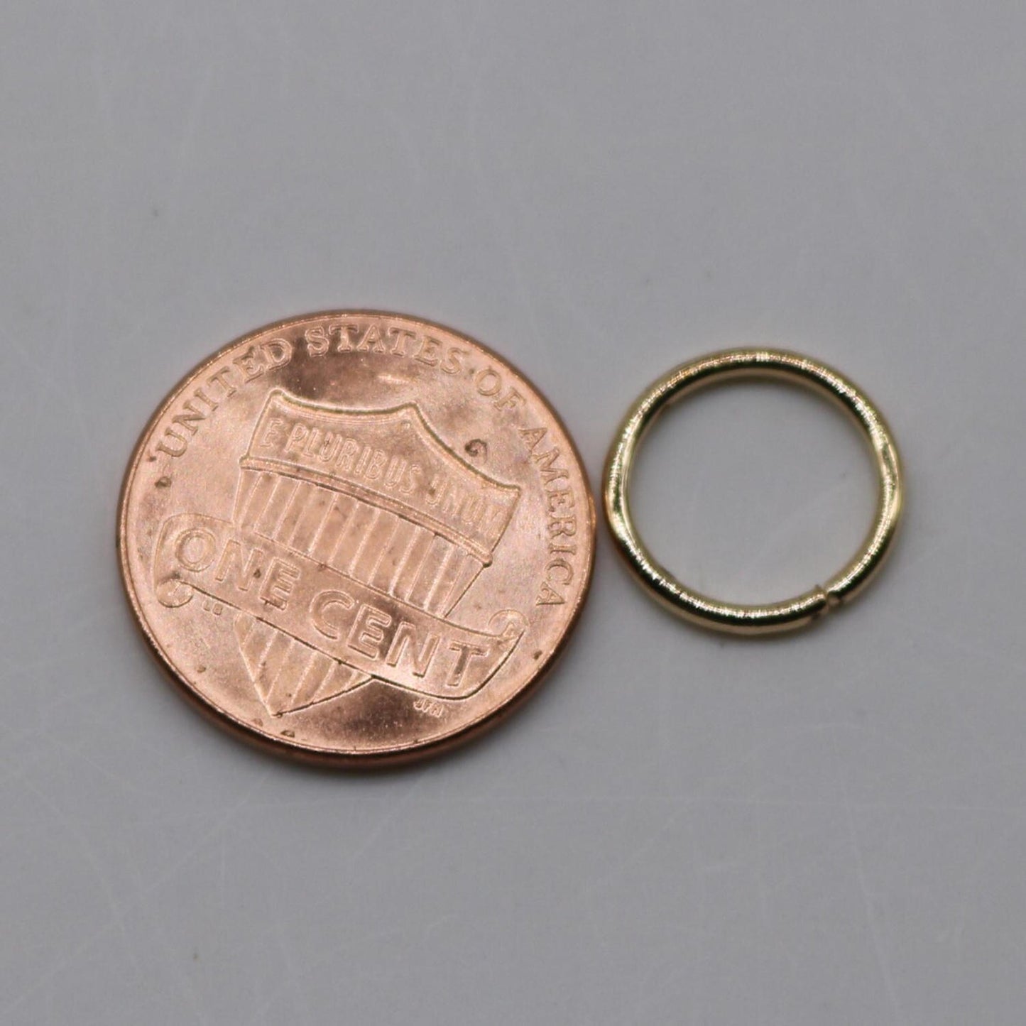 12mm Jump Rings, 50 pcs Pinky Gold / Champagne Gold  Jump Rings Open 12x1.2mm 16 Gauge 16G Link Connector Open Jump Rings O Ring 12x12mm