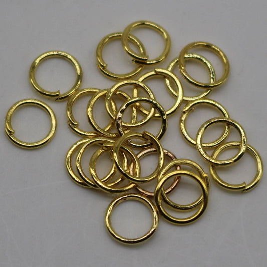 200 pcs of 6mm Jump Rings, Gold Plated Jump Rings Open 6x0.7mm 21 Gauge 21G  Link Connector Open Jump Rings 7x6mm