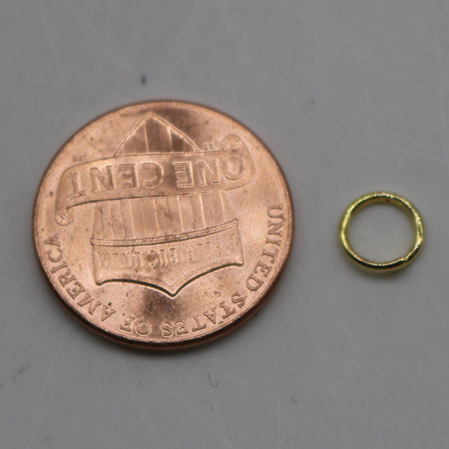 200 pcs of 6mm Jump Rings, Gold Plated Jump Rings Open 6x0.7mm 21 Gauge 21G  Link Connector Open Jump Rings 7x6mm