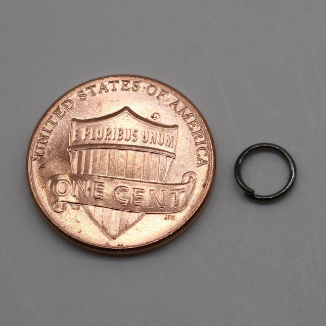 200 pcs of 6mm Jump Rings, Gunmetal Jump Rings Open 6x0.7mm 21 Gauge 21G  Link Connector Open Jump Rings 7x6mm