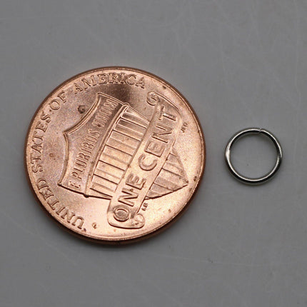 200 pcs of 6mm Jump Rings, Rhodium Plated Jump Rings Open 6x0.7mm 21 Gauge 21G  Link Connector Open Jump Rings 7x6mm