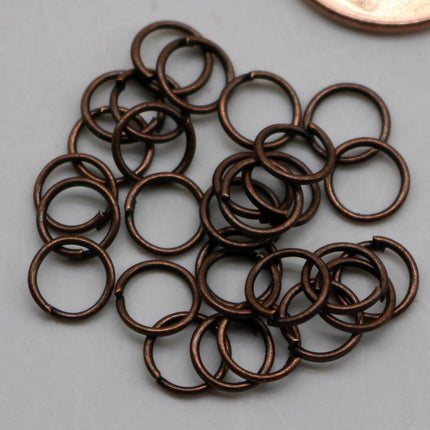 200 pcs of 6mm Jump Rings, Antique Copper Jump Rings Open 6x0.7mm 21 Gauge 21G  Link Connector Open Jump Rings O Ring - 7x6mm