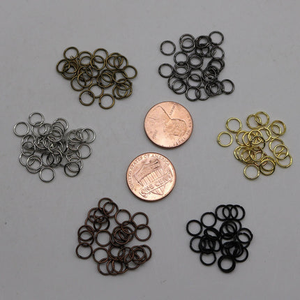 200 pcs of 6mm Jump Rings, Antique Copper Jump Rings Open 6x0.7mm 21 Gauge 21G  Link Connector Open Jump Rings O Ring - 7x6mm