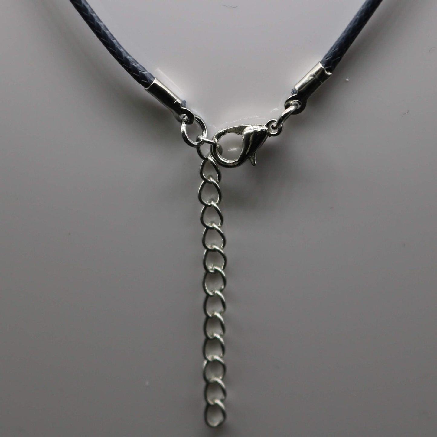 NEW 100 pcs 2.0mm 18-20 inch Adjustable compressed cotton quality necklace cord - Blue Gray