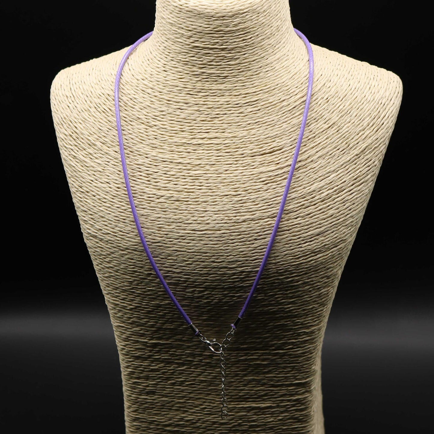 1/5/10/25/50/100pcs 1.5mm/2.0mm 18-20 inch adjustable compressed cotton quality necklace cord - Purple